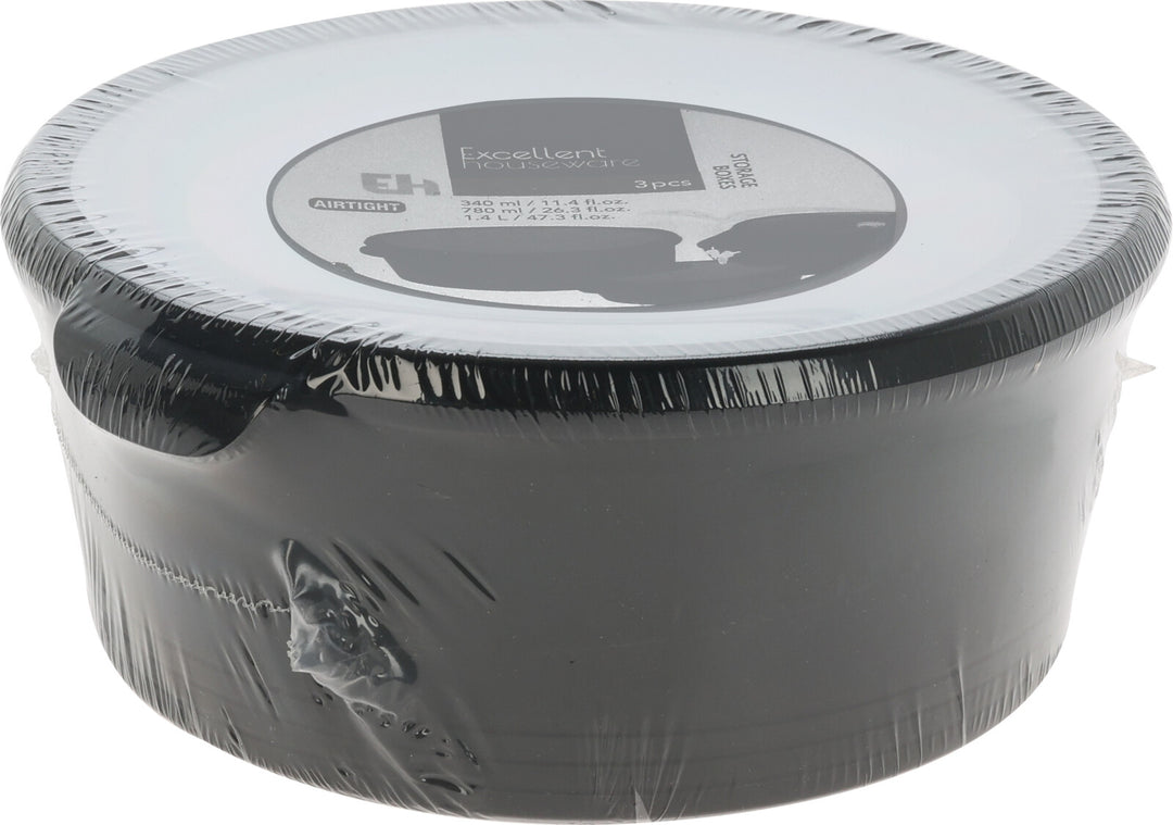 Opbevaringssæt med 3 bokse - ass. farver