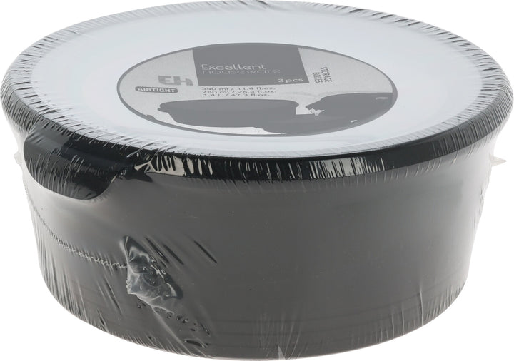 Opbevaringssæt med 3 bokse - ass. farver