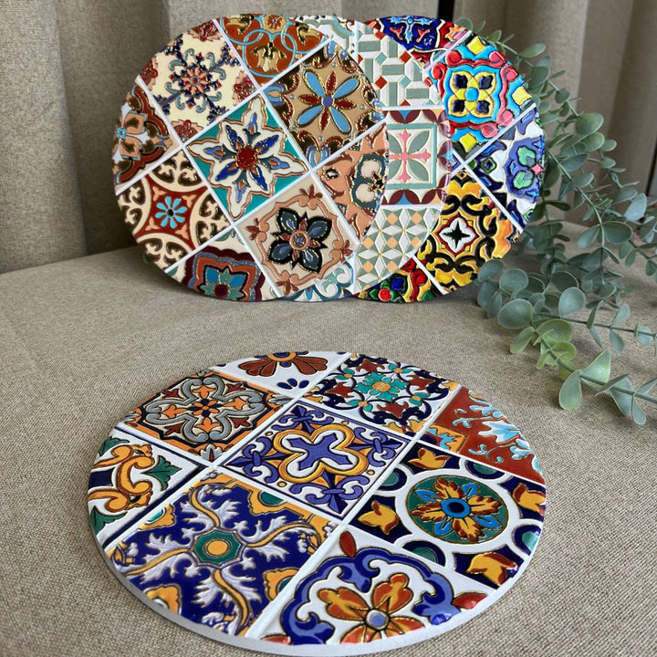 Bordskåner keramik Ø20 cm 4 ass.