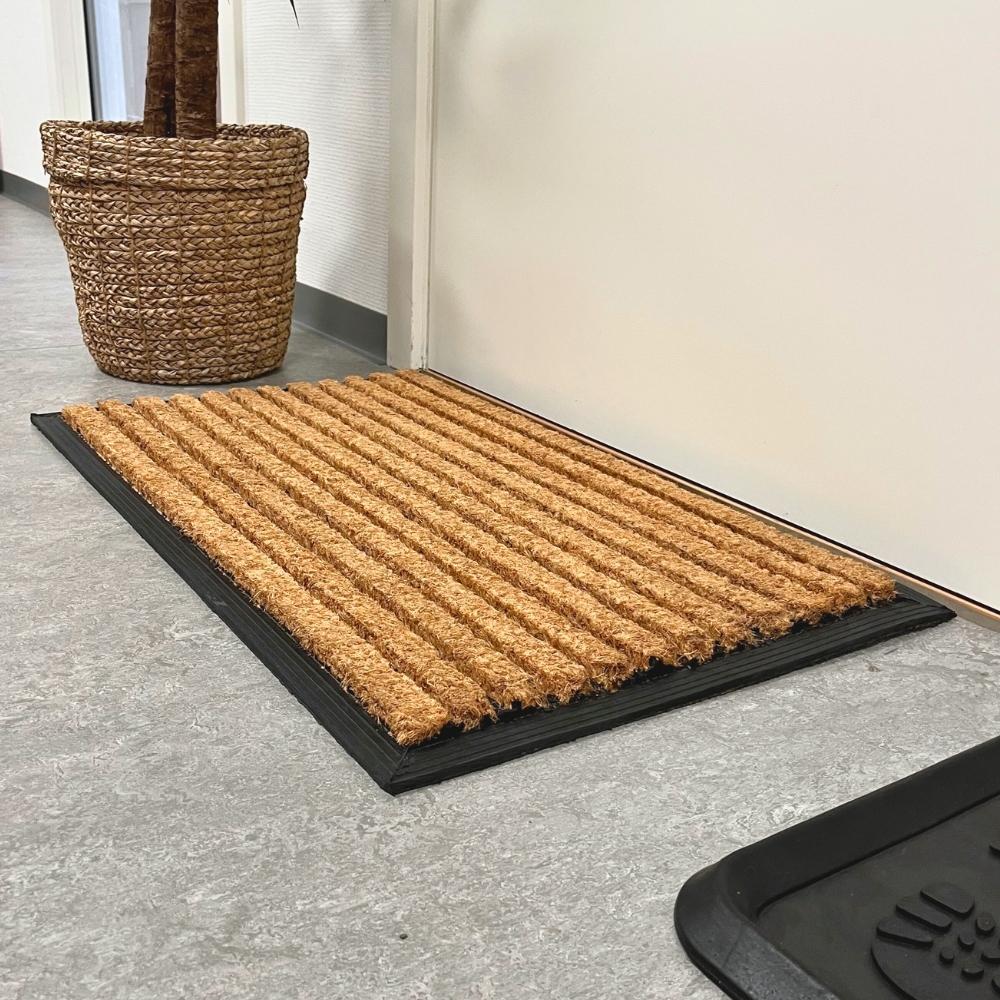 Dacore - Dørmåtte Gummi kokos striber - 45x75 cm