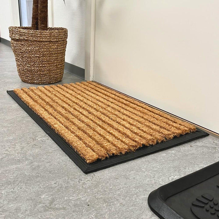 Dacore - Dørmåtte Gummi kokos striber - 45x75 cm