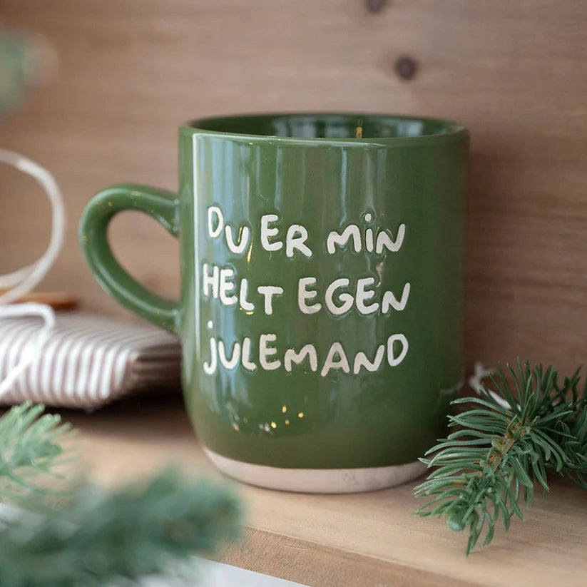 Det gamle apotek - Krus 30 cl. grøn - Du er min helt egen julemand