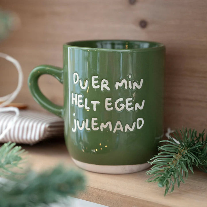 Det gamle apotek - Krus 30 cl. grøn - Du er min helt egen julemand