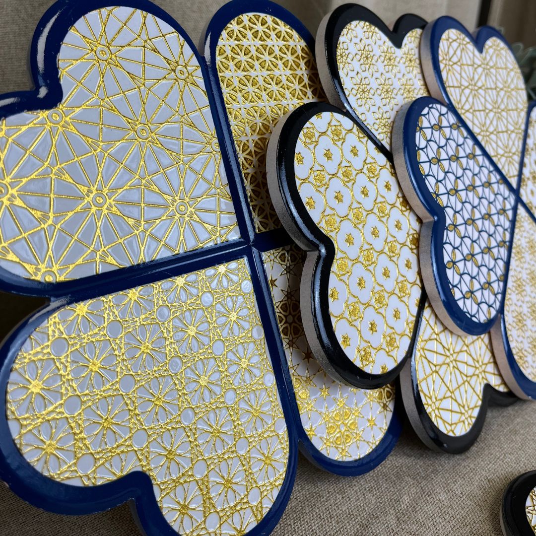 Bordskåner i keramik - firkløver 1 stk. ass. motiv