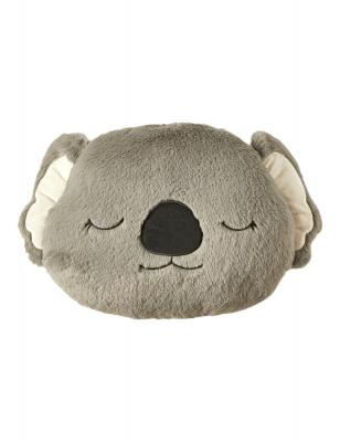 Pude med fyld 36x34x5 cm polyester koala grå