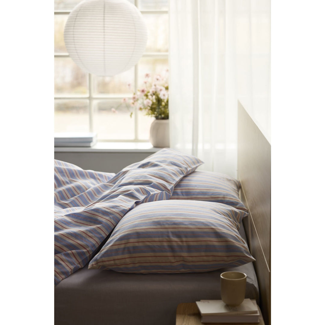 Södahl - Sengetøj 140x200 Flow Sky Blue