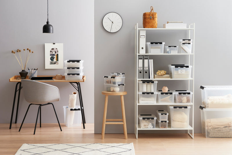 Smartstore - Classic 5 opbevaringskasse 3,6 L med låg - klar plast