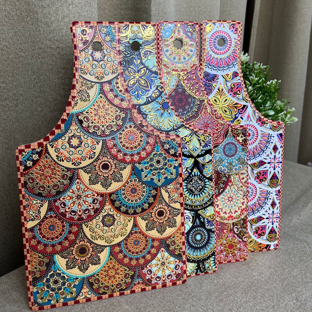 Serveringsbræt 1 stk. i keramik - ass. motiver