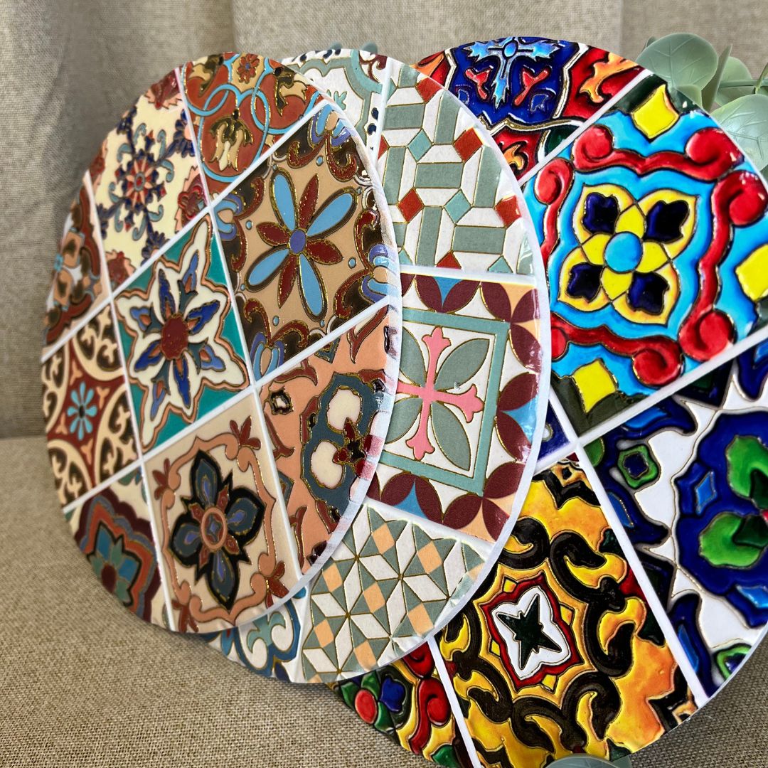 Bordskåner keramik Ø20 cm 4 ass.