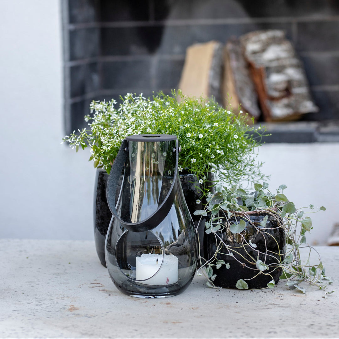 Holmegaard - Design with light Lanterne 25 cm smoke