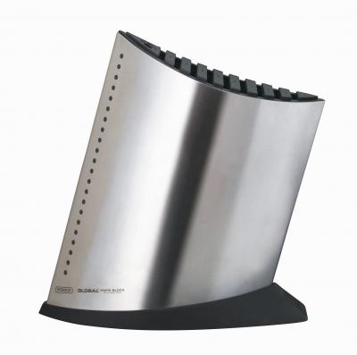 Global - Knivblock i rostfritt stål 9+1