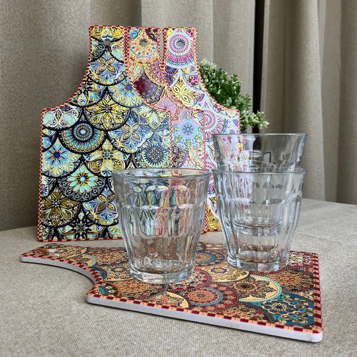 Serveringsbræt 1 stk. i keramik - ass. motiver