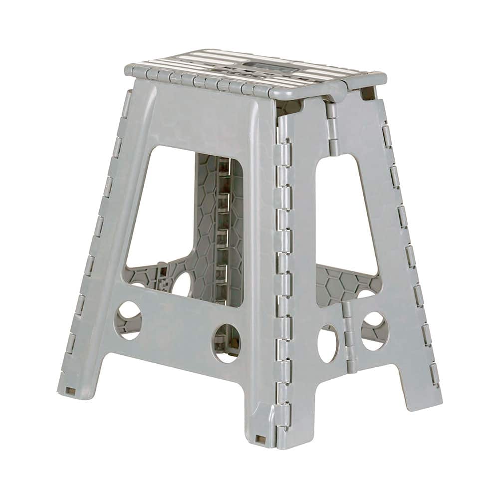 Skammel foldbar med dots 29x22x39 cm plast grå