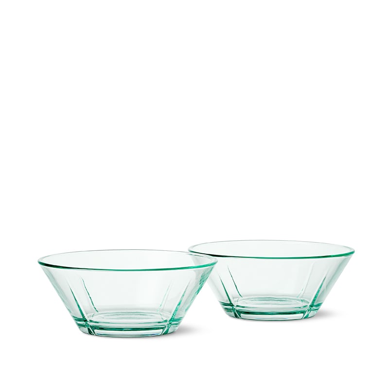 Rosendahl - Grand Cru Recycled Glasskål Ø15 cm klar grøn 2 stk.