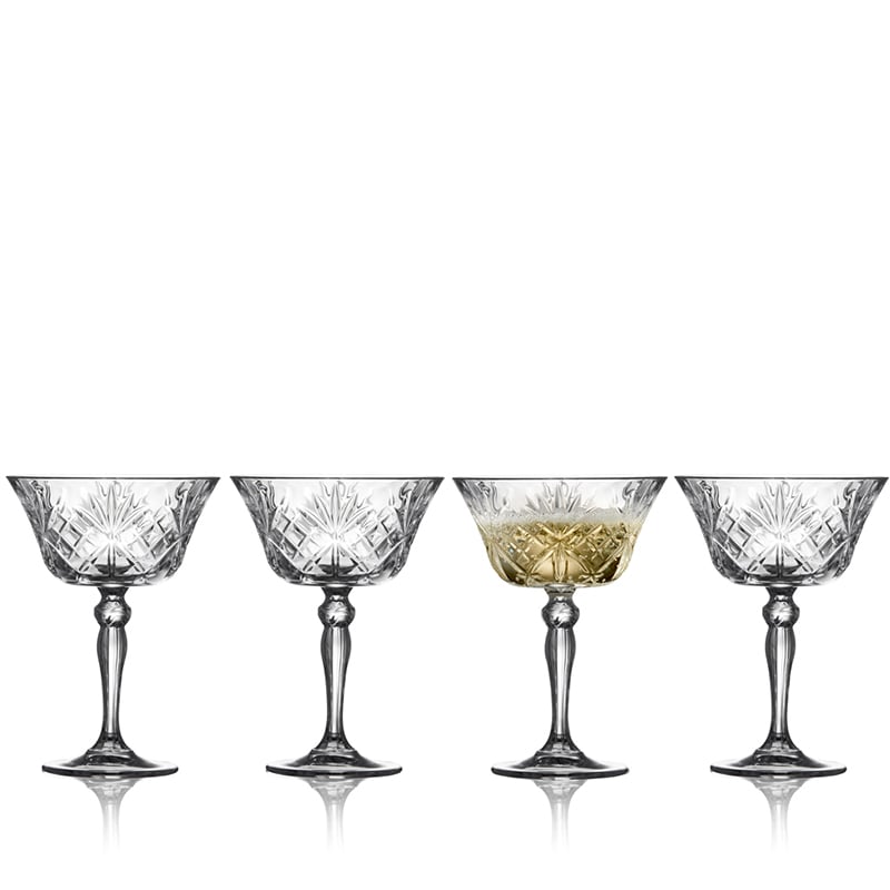 Lyngby Glas - Melodia Champagneskål 26 cl 4 st.