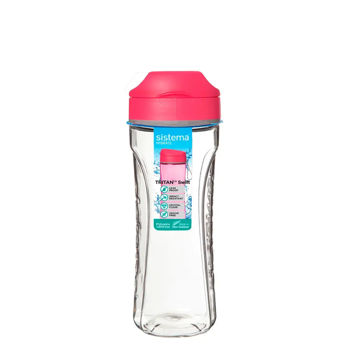 Sistema - Tritan Swift Bottle 600ml - Pink