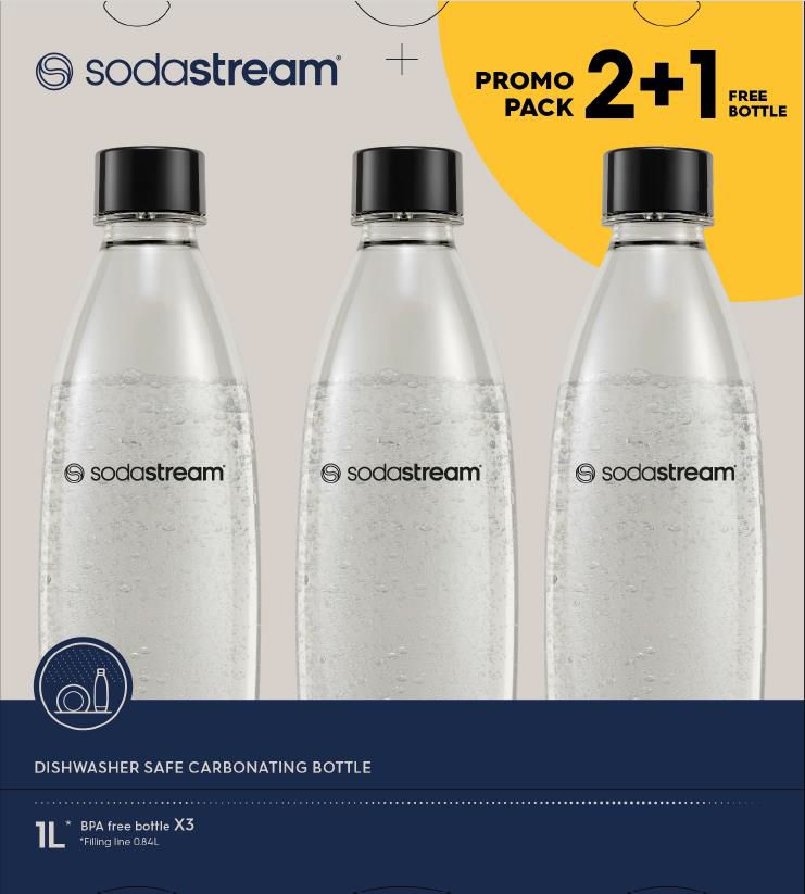 Sodastream - Flasker 1 L - 3 stk.