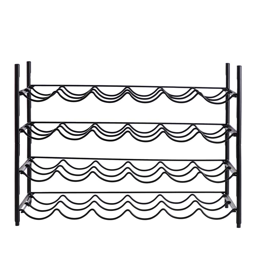 Day - Vinreol i sort stål- 58 x 26 x 21,5 cm