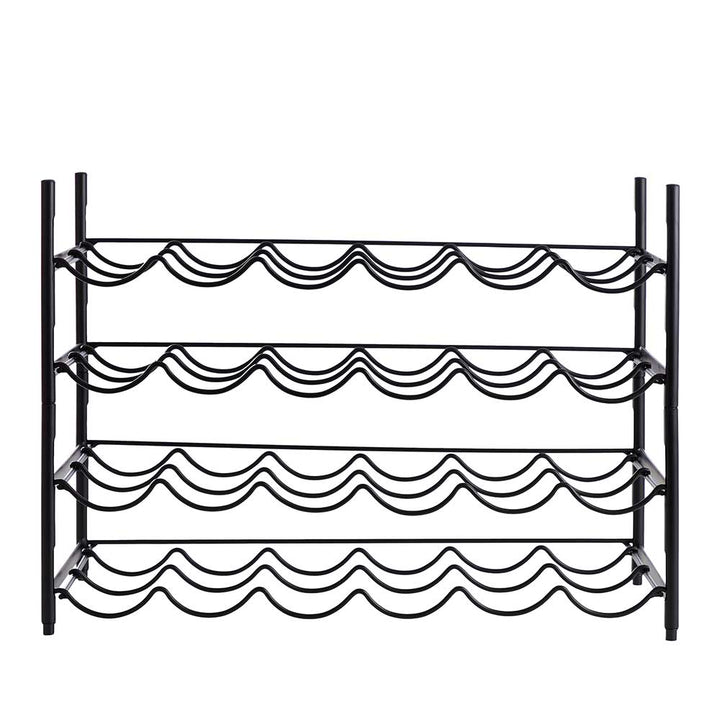Day - Vinreol i sort stål- 58 x 26 x 21,5 cm