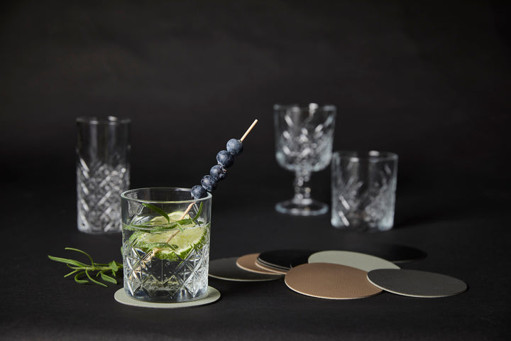 Bordskåner PU læder - Ø10 cm 6 stk. ass. farver