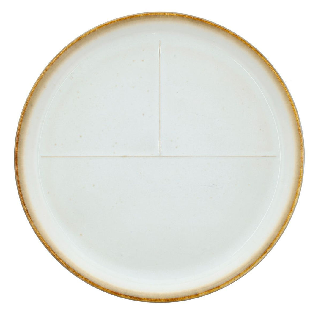 Bitz tallerken med markering 23 cm Creme