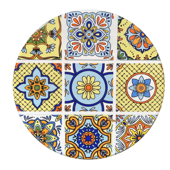 Bordskåner i keramik med kork bund Ø 25 cm - ass motiv