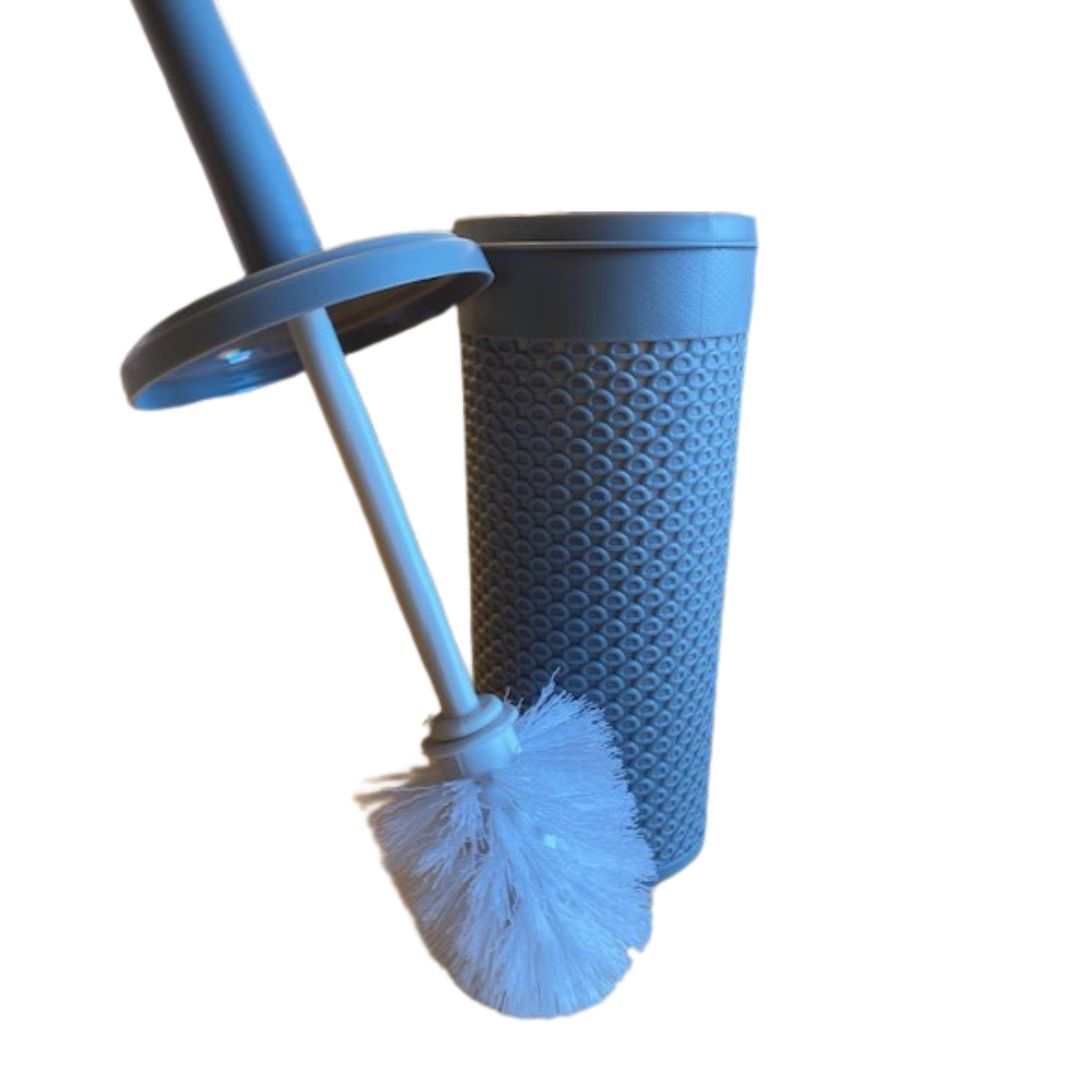 Toiletbørste med nylon børste 10x35,5 cm - Grå