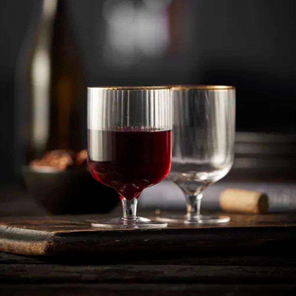 Lyngby glas - Palermo Vinglas Guld 30 cl 4 st