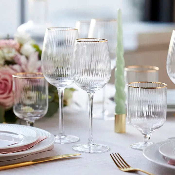 Lyngby glas - Palermo Vinglas Guld 30 cl 4 st