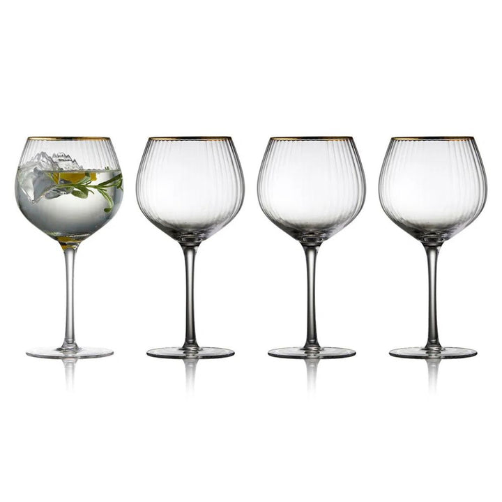 Lyngby glas - Palermo Gin & tonic glas Guld 65 cl 4 st