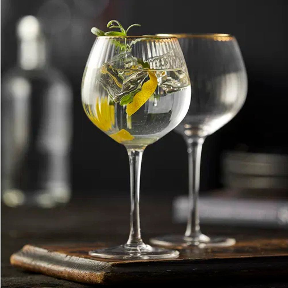 Lyngby glas - Palermo Gin & tonic glas Guld 65 cl 4 st