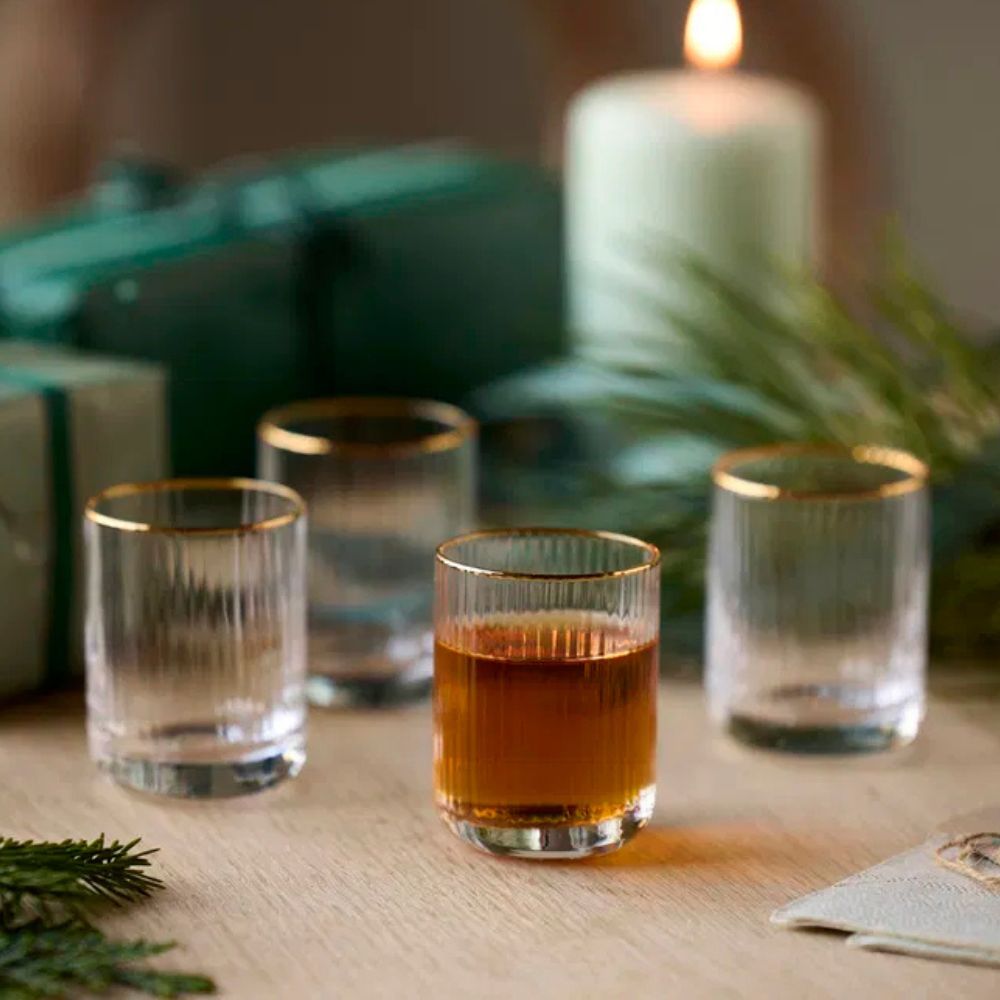 Lyngby glas - Palermo Shotglas Guld 6 cl. 6 st.