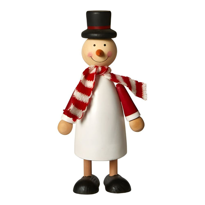 Snemand med tørklæde - i fyrretræ 17,7 cm