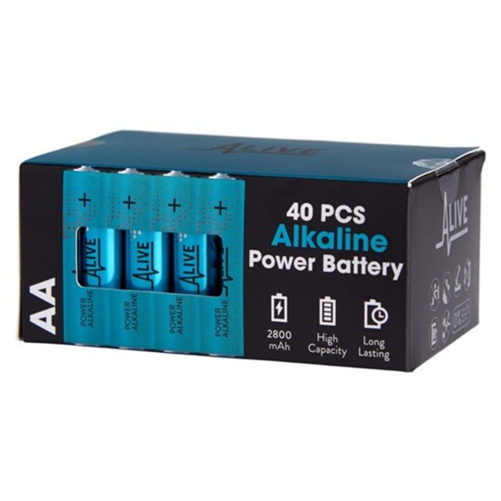 Alkaline - batterier AA - 40 pak