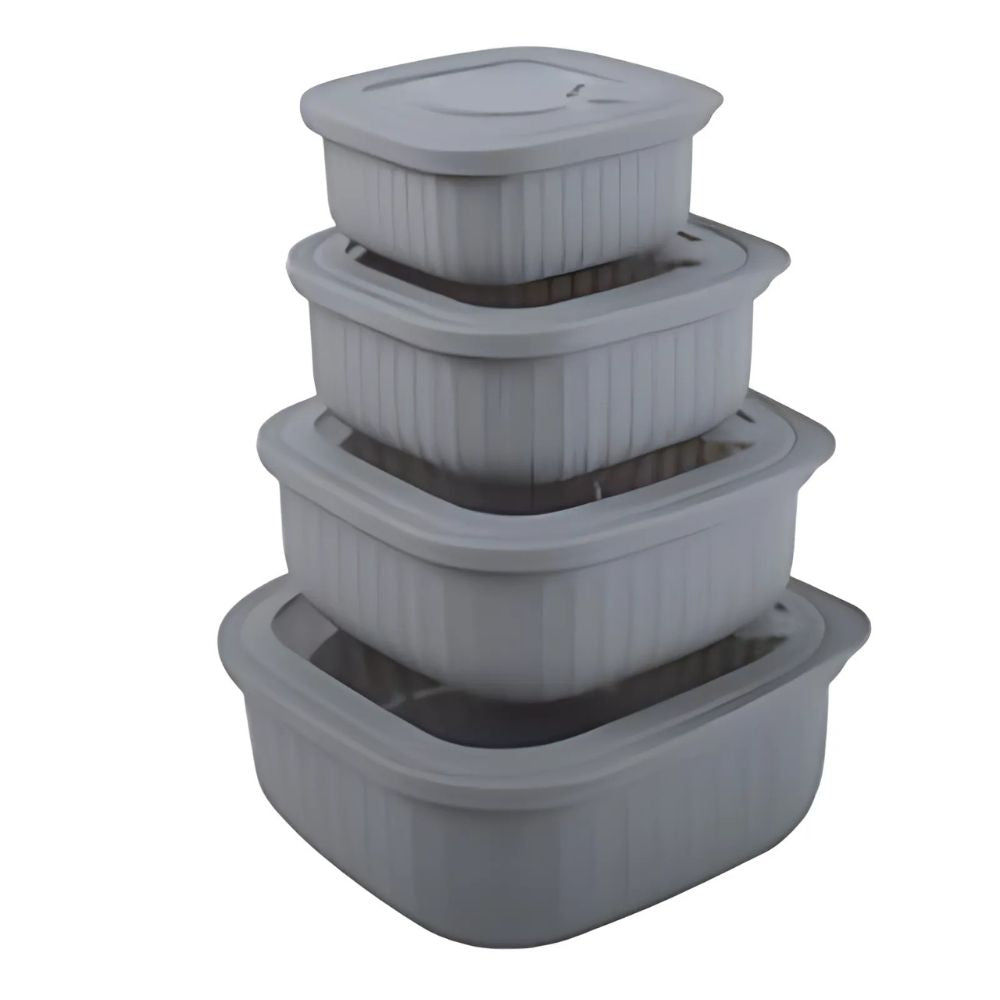 Conzept - Opbevaringsboks 8 dele kvadratisk i sort