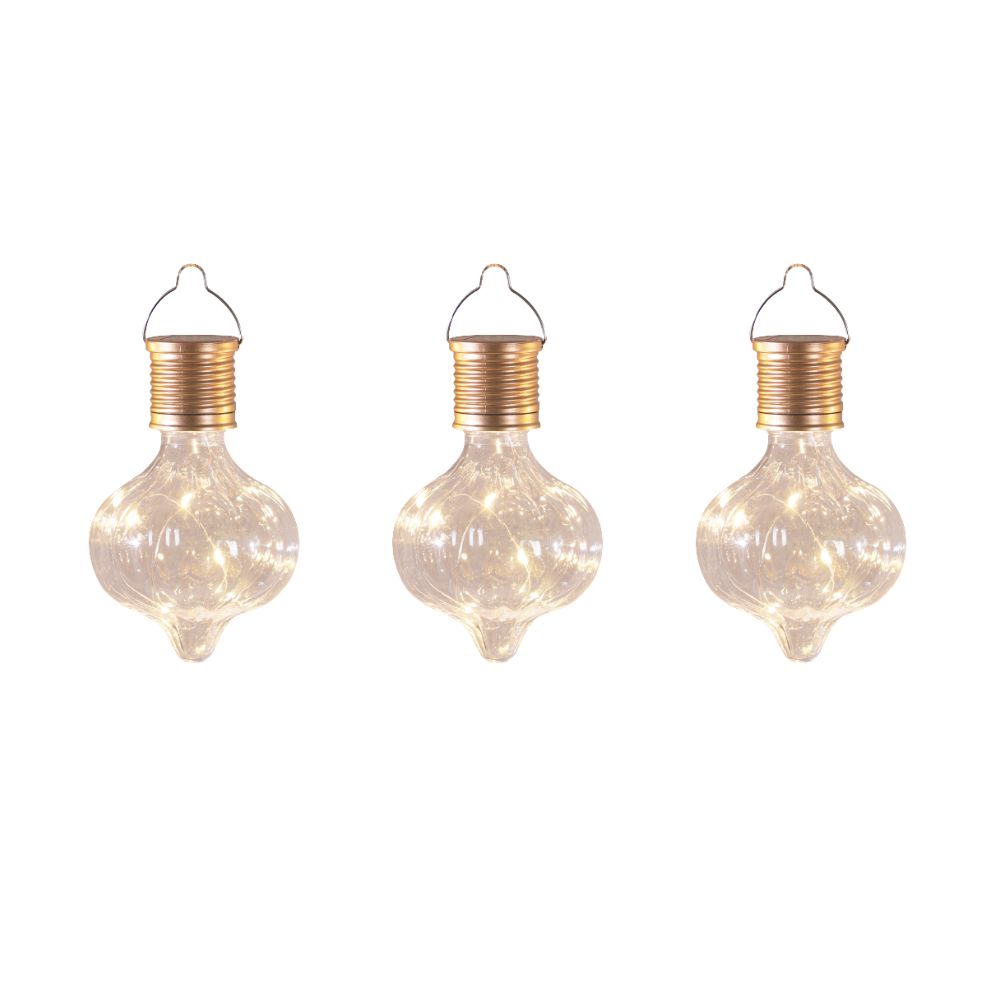 Conzept solar droppformad glödlampa med spår klara 3 st.