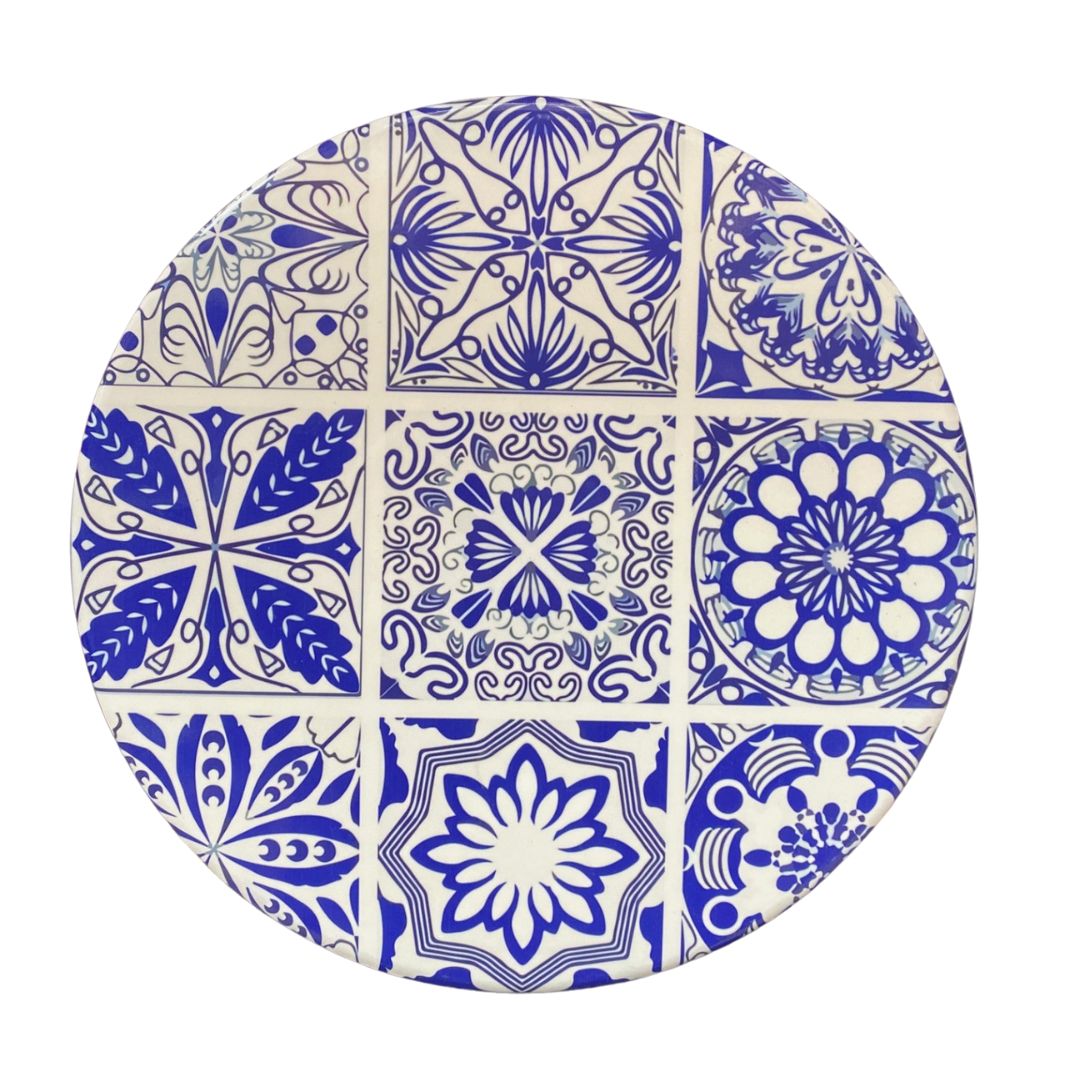 Bordskåner i keramik med kork bund Ø 25 cm - ass. motiv