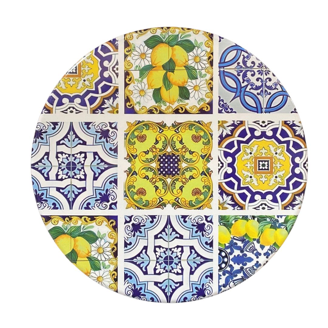 Bordskåner i keramik med kork bund Ø 25 cm - ass motiv