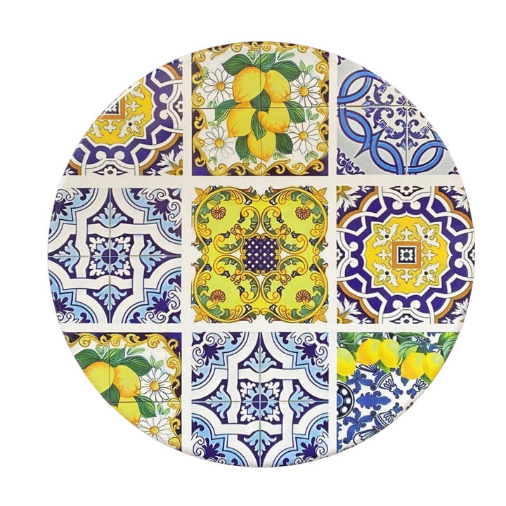 Bordskåner i keramik med kork bund Ø 25 cm - ass motiv