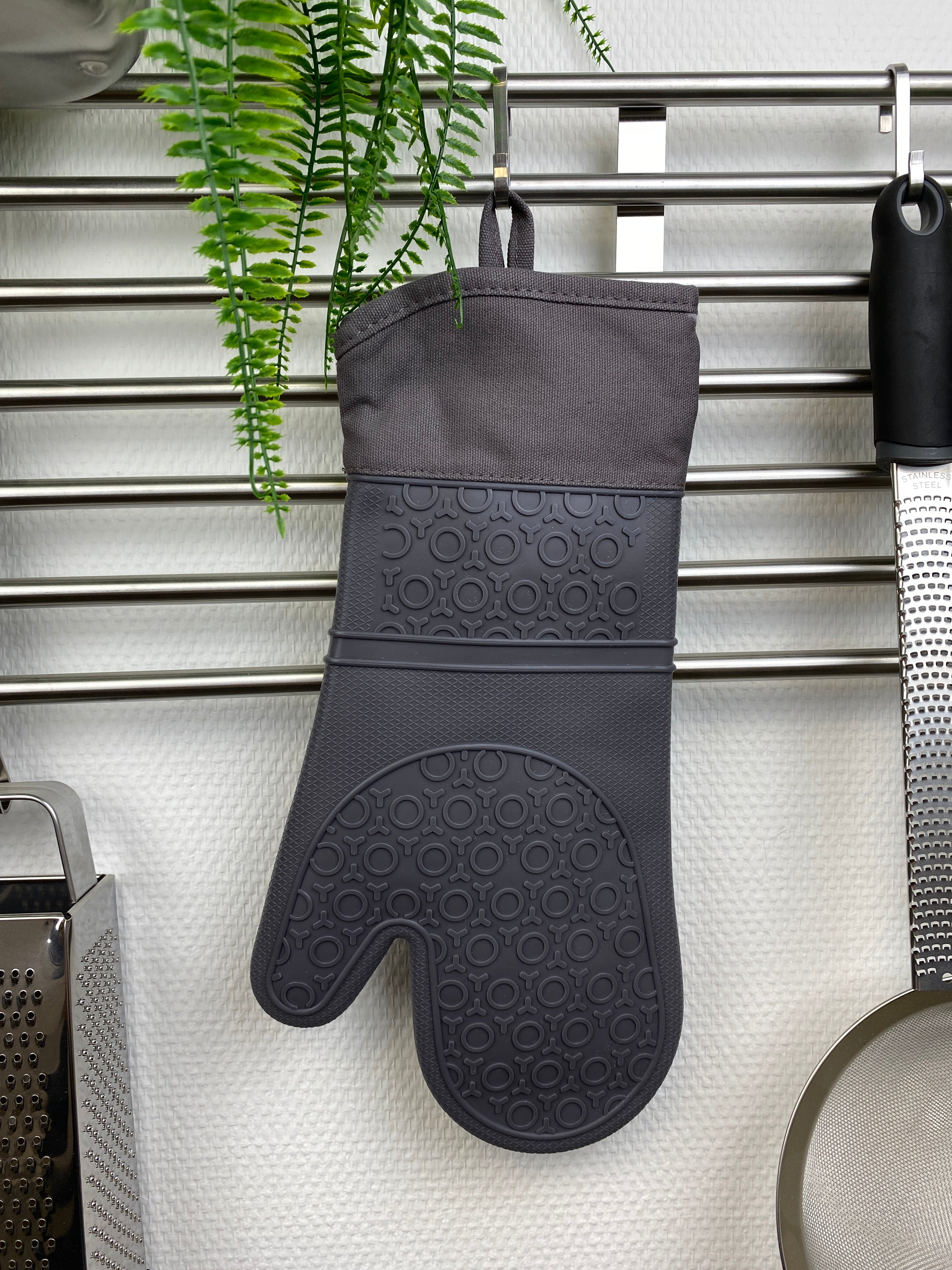 Daily - grillhandske silikone 19x37 cm grå