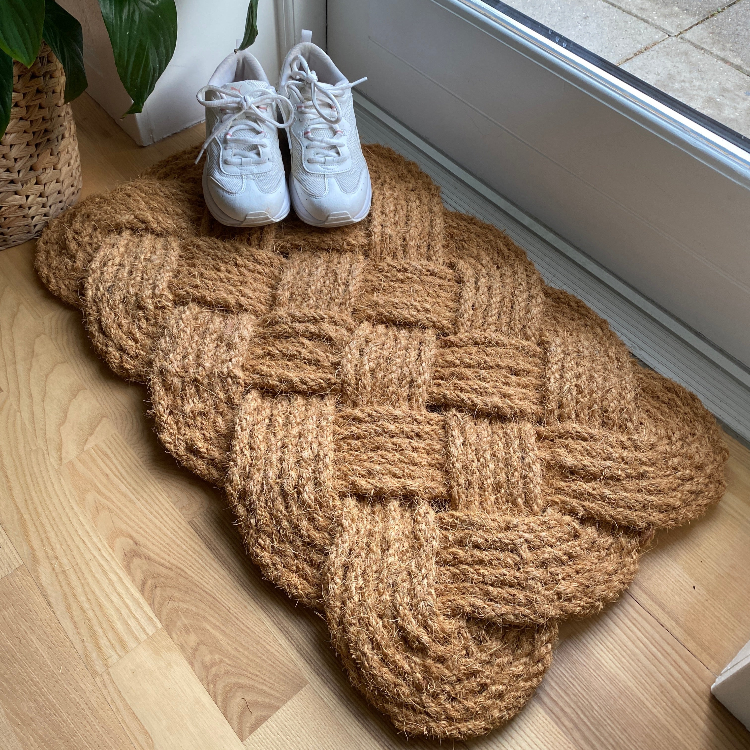 Dørmåtte - flettet mønster 40x60 jute