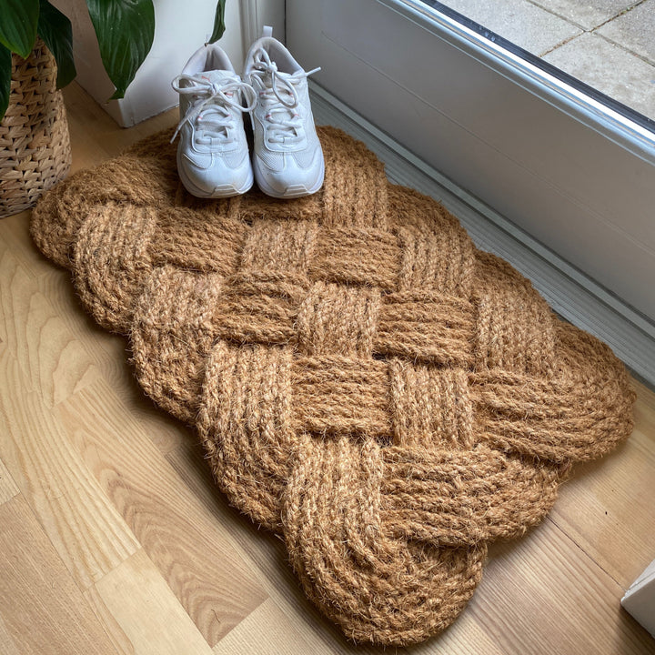 Dørmåtte - flettet mønster 40x60 jute