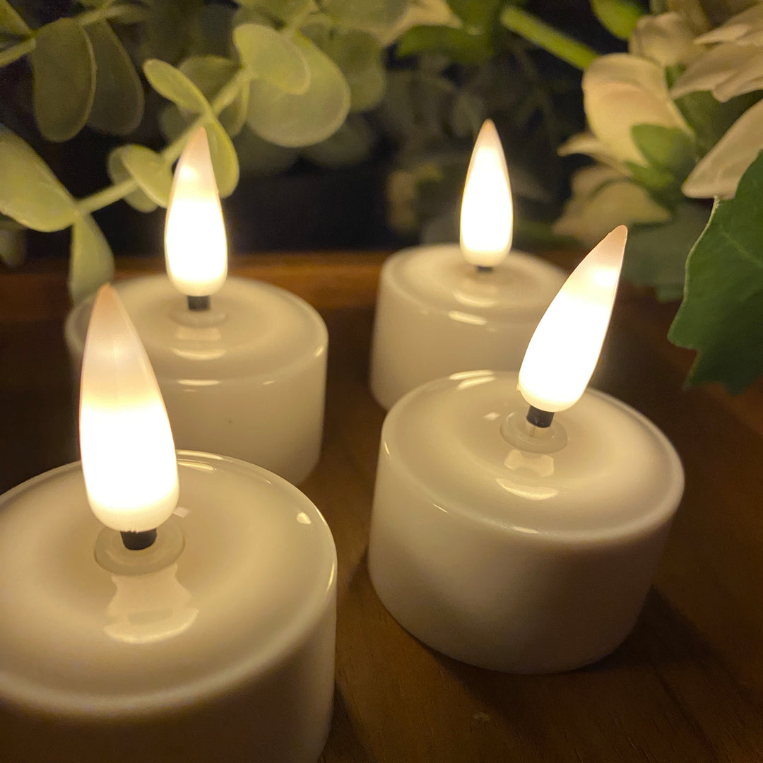 LED fyrfadslys 4 stk. - genopladelige (kun lys ingen base)