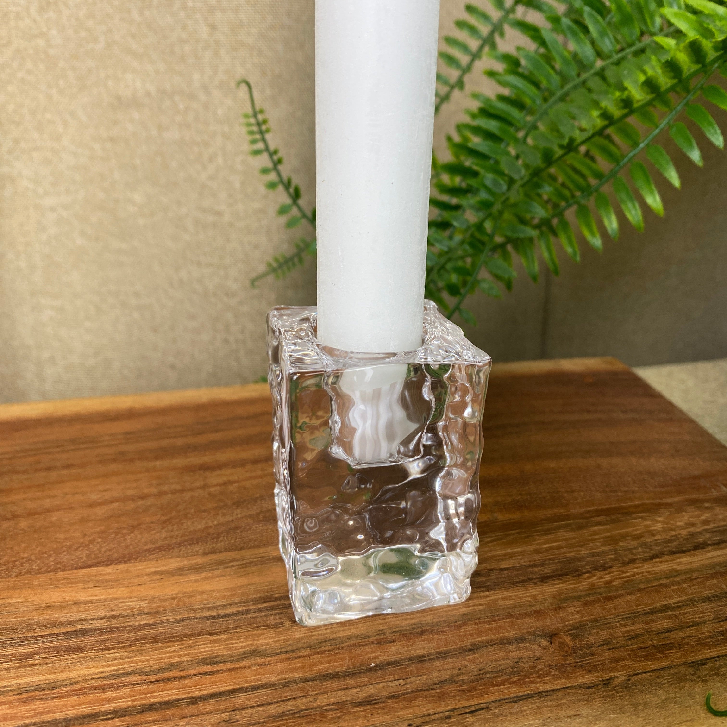 Lysestage glas 5,9 cm