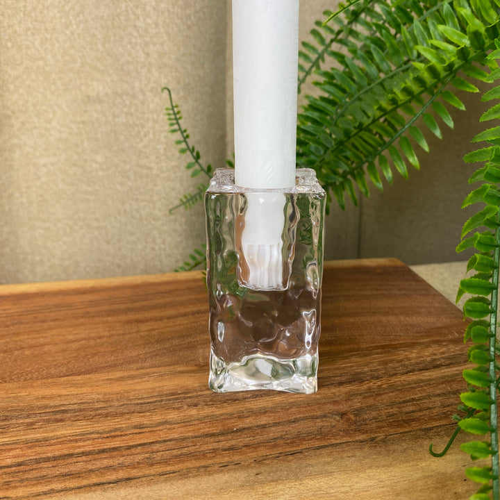 Lysestage glas 7,8 cm