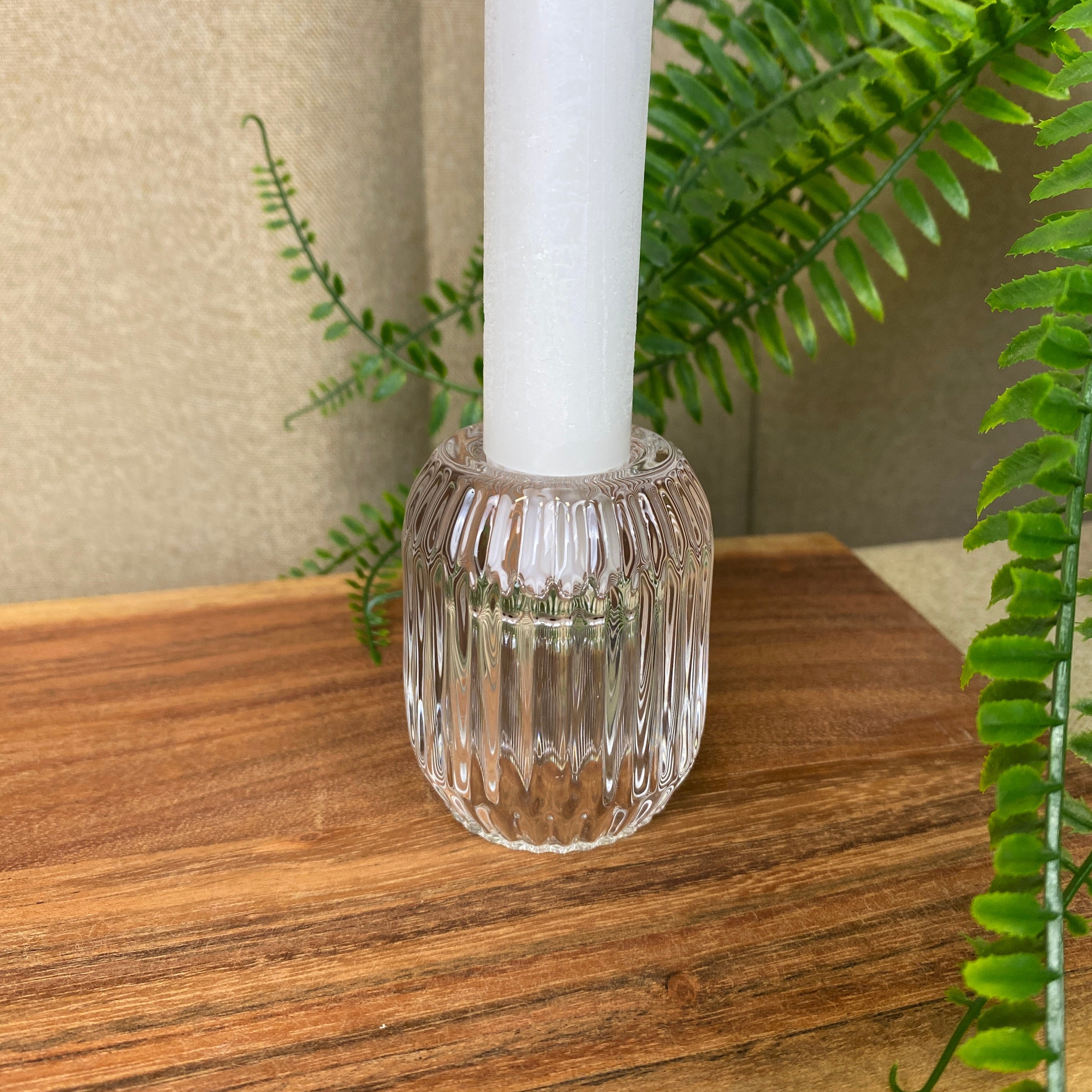 Lysestage i glas Ø5x6,1 cm