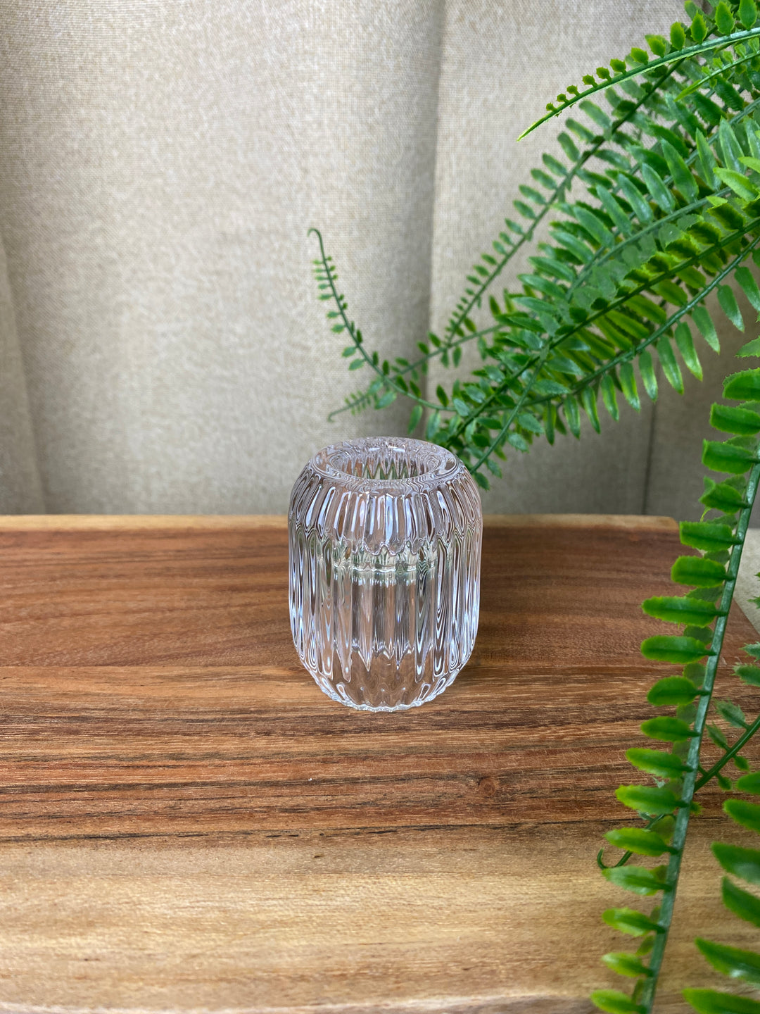 Lysestage i glas Ø5x6,1 cm