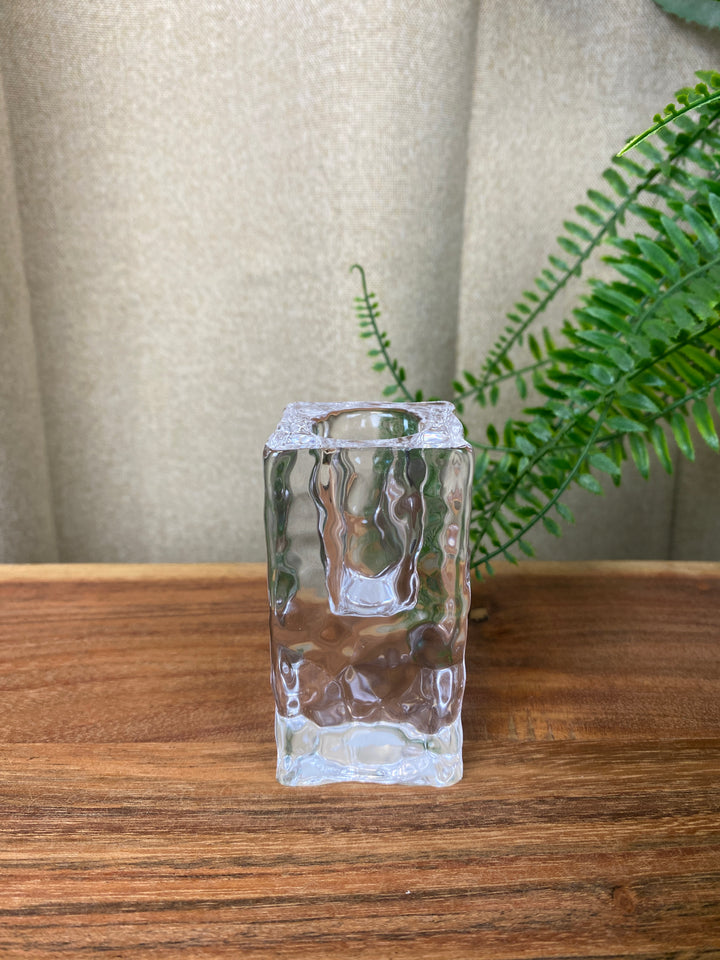 Lysestage glas 7,8 cm