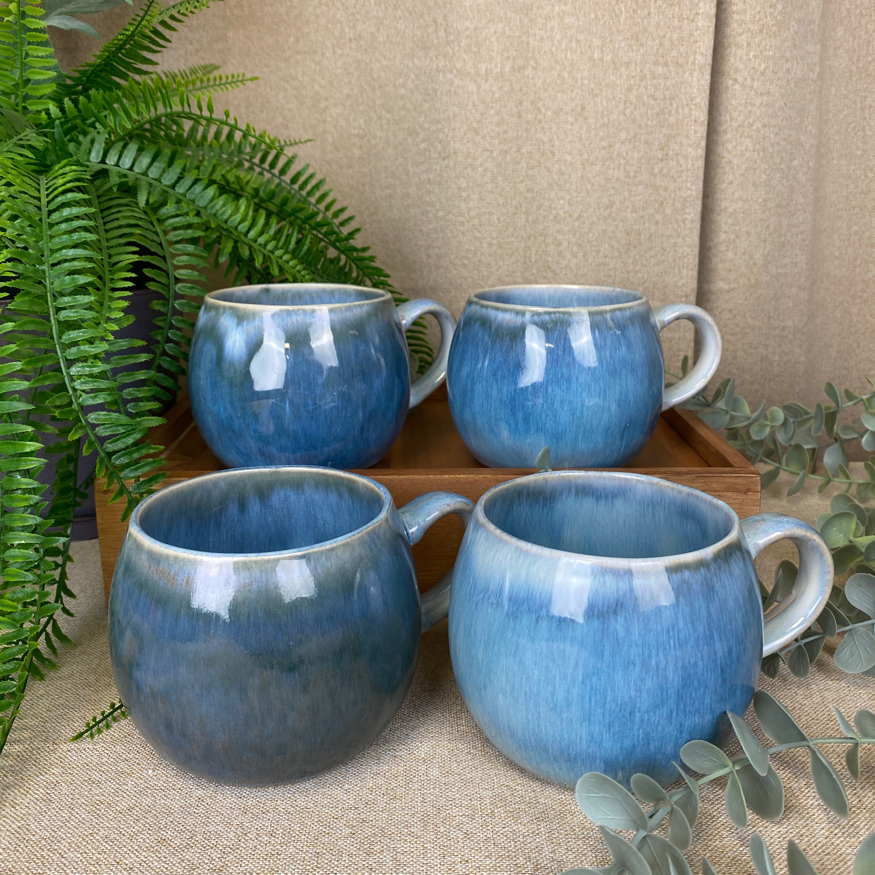 Krus 4 stk. i blå