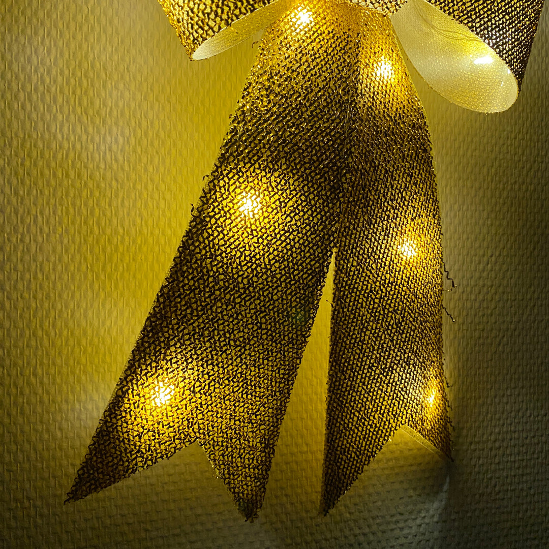 Sirius - Julius sløjfe med LED - guld 40 cm